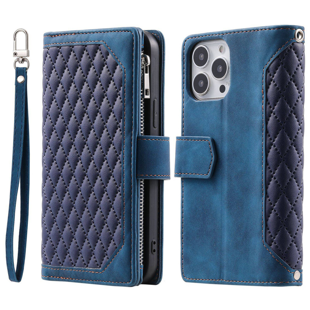 Galaxy S23 Ultra Wallet Case With Kickstand, Magnetic Closure Flip Leather Phone Case With Zipper Pocket And Card Slots, Crossbody Strap Compatible 9012494357745
