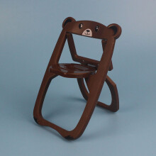 Soporte plegable para teléfono con adorable estampado de oso. Diseño de silla realista. Construcción robusta y ecológica. Ideal para aprender,