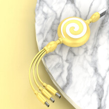 Cargador retráctil versátil, cable de carga rápida para múltiples dispositivos, compatibilidad universal con longitud ajustable y diseño