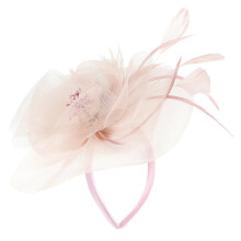 ¡Liquidación! Diadema de organza para mujer Fdelink Fascinator, estilo Kentucky Derby, para fiestas de té nupciales británicas (rosa)