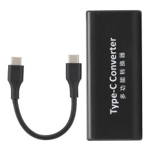 Adaptador de corriente Delaman USB-C tipo C para computadora, adaptador de corriente autoadaptable con puerto cuadrado hembra, compatible con Lenovo.