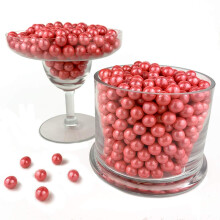Paquete de seis bolsitas de 2 libras de color coral brillante: perfectas para centros de mesa, bodas, cumpleaños, bufés y recuerdos de fiesta.