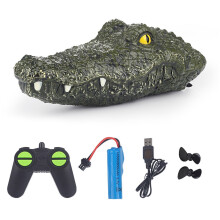 XIAOLE Afstandsbestuurbare Alligatorkop Boot voor Zwembaden en Meren, Simuleert Echte Alligatorbewegingen, (Alligatorkop & Afstandsbediening)