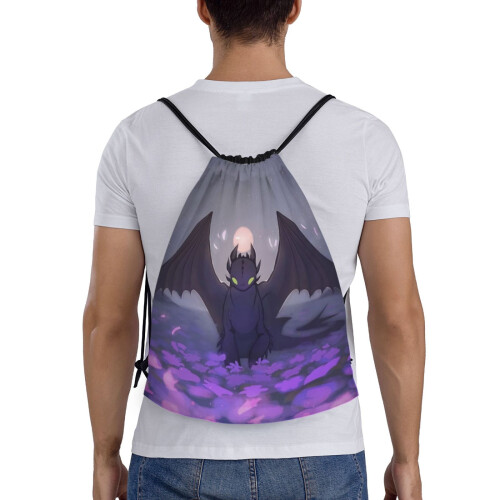 Κλασική τσάντα με κορδόνι How To Train Your Dragon, πτυσσόμενη, αθλητική, γυμναστικής, 1