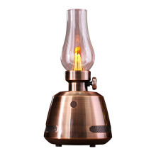 VALSEEL Lampada a cherosene vintage Altoparlante Bluetooth Luce da campeggio all'aperto Senza fili Piccolo suono