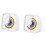 2X60-Minute Visual with Night Light, Countdown, Pomodoro with Rainbow Pattern for Kids and Adults White 1