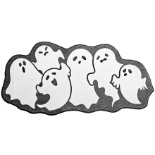 Poaug Clearance Halloween Bathroom Rugs, Non-Slip Bath Mat, Indoor Carpet Sheets, Compatible with Fall Home Decor, White