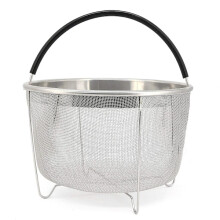 Parný košík z nehrdzavejúcej ocele pre Instant Pot so silikónovou rukoväťou, vhodný pre tlakový hrniec Instapot 5/6Qt alebo 8Qt. Perfect