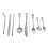 9pcs/set Portable Flatware Set Reusable Travel Silverware Tableware Set 1