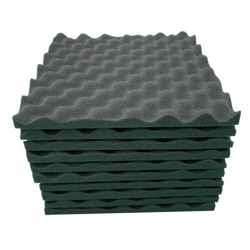 Συσκευασία 10 τεμαχίων ακουστικών πάνελ αφρού 1" x 12" x 12", ηχομονωτικά πάνελ σφήνας 1