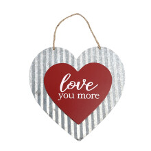 Regalo de San Valentín de Zeceouar para mujeres, colgante de puerta de madera con forma de corazón, compatible con la decoración del hogar.