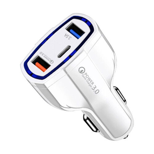 Φορτιστής αυτοκινήτου IUYT6USB C, προσαρμογέας διπλής πρίζας γρήγορης φόρτισης 18W QC3.0,