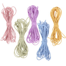 PATKAW 5 Stück Elastisches Band, elastisches Armbandband, dehnbares Perlenband, Schmuckband, Haargummis, DIY-Band, 5 m