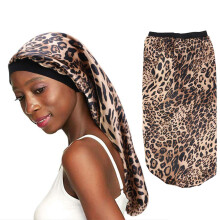 Extra Large Satin Night Cap for Long Hair with Comfortable Elastic Fit, Multicolor