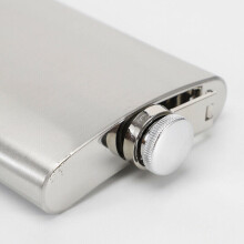 2-Pack 10 oz Liquor Pocket Hip Flask Stainless Steel Whiskey Screw Cap Flagon