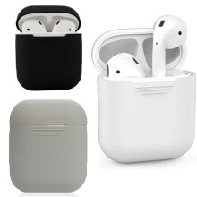 AirPod1/2 Silikonowe etui / Silikonowa obudowa - 3 kolory, biały