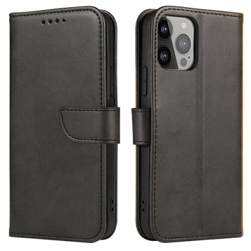 Capa carteira elegante com ímã, compatível com iPhone 14 - Preta 1