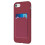 Capa elegante com compartimento para cartão - compatível com iPhone SE 2020 (Vermelho) 7