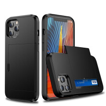 Etui z miejscem na kartę kompatybilne z iPhone 12 Mini czarne