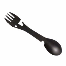 Picnic dinner portable long handle spoon picnic tableware stainless steel spork fork camping flatware outdoor tableware utensil fork spoon