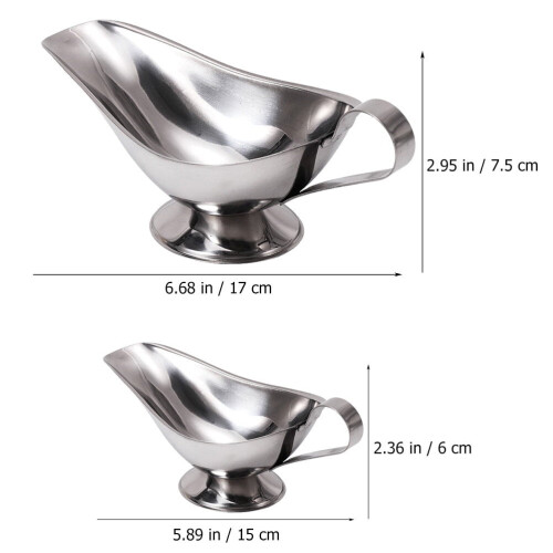 Conjunto de 2 Molheiras em Aço Inoxidável para Molho 1