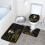 NOS_Saints Team Conjunto de 3 Tapetes de Banheiro Antiderrapantes 24x16 polegadas 3