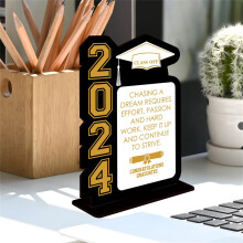 Miayilima2024Decoraciones para mesas de graduación, Letrero de madera para mesa Clase de 2024, Centros de mesa independientes, Adornos para mesas de