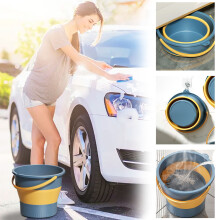 Collapsible Bucket Cleaning Bucket Mop Bucket Folding Foldable Portable Plastic Water Bucket for Outdoor Garden Camping Fishing Car Wash Space Saving