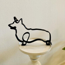 VOSS Skulptur Personlig Konst Gåva Minimalistisk Dekoration Hund Metalldekoration & Upphängning