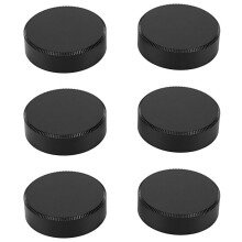 6 stk. metall C-mount bakre linsedeksel for CCTV (svart)