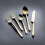 Set of 2 Classic Gold Handle Salad Fork 5