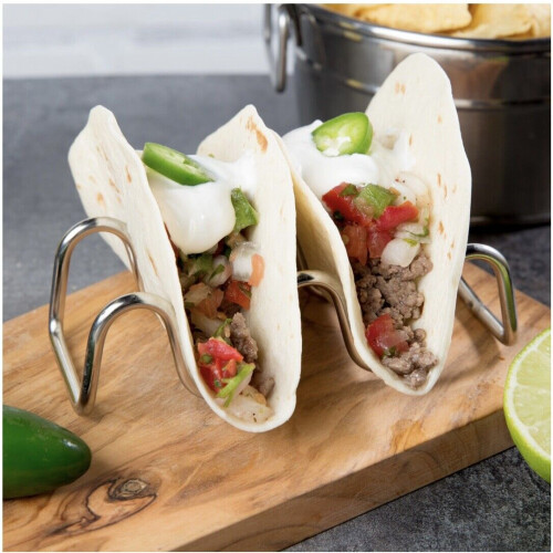 Taco-Halter aus Edelstahldraht, Ständer/Taco-Tablett mit 2 oder 3 Fächern 1