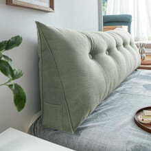 Wedge Pillow for Bed Back Support with Removable Cover, Large Headboard Reading Cushion 30x20x8in