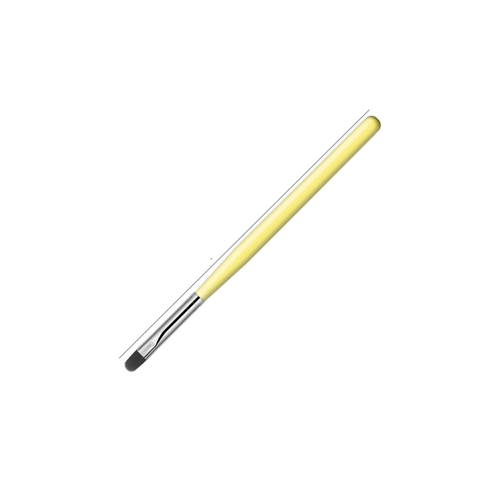 Yellow Nail Art Brush For Gel Extension With Ergonomic Grip And Precise Manicure Detailing Â