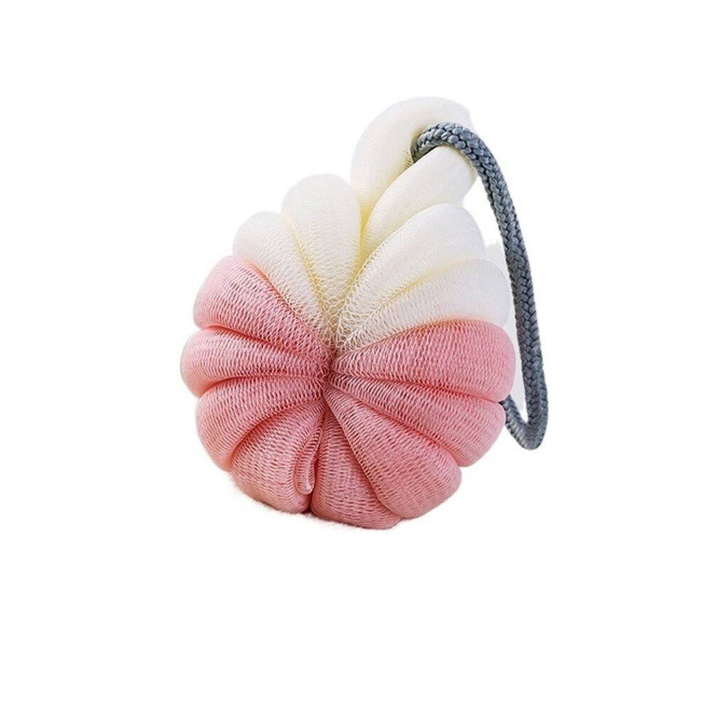 Bath Shower Loofah Soft Mesh Body Wash Sponge with Hanging Loop for Gentle Exfoliation Pink