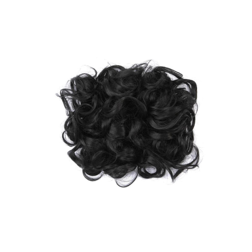 Unisex Messy Bun Hair Piece Synthetic Wavy Hair Bun Extension With Elastic Scrunchie For Women Updo