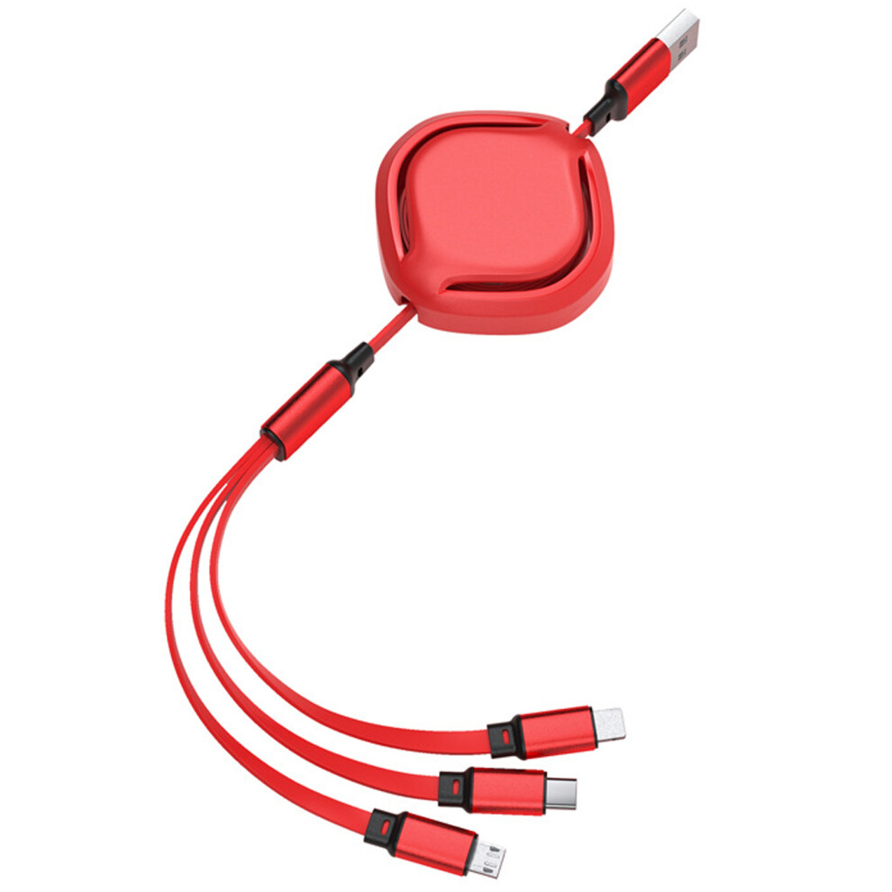 Nylon Braided Cable Multi Charging Cord 3 In 1 Universal Phone Charger With Retractable Design Fast Charging Function Compatible With Apple Android Ty 9176269869465