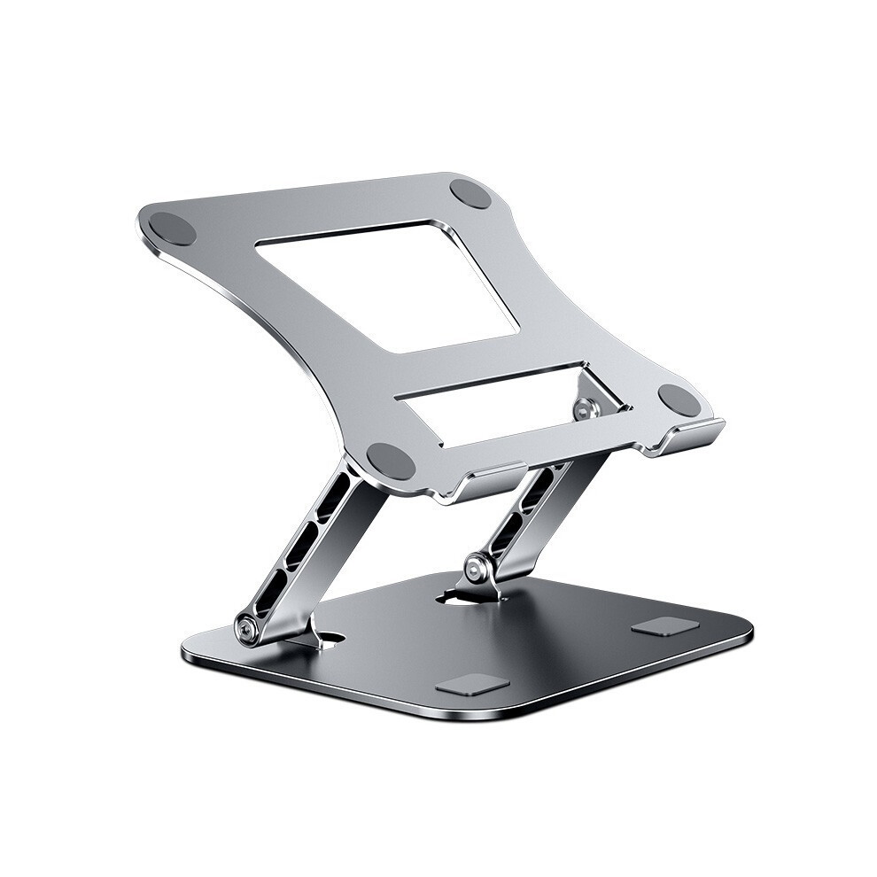 Adjustable Laptop Holder With Rotating Base Ergonomic Computer Riser Foldable Stand Sturdy Aluminum Ventilated Stand For 10 To 15.6 Inch Devices 9176269650957