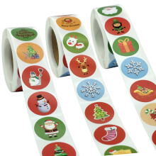 Adesivos decorativos para o Natal com temas natalinos, etiquetas adesivas coloridas, adesivos fofos de Natal com verso autoadesivo, fáceis de