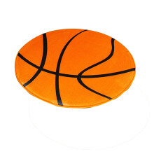 Tappetino rotondo antiscivolo, tappeto morbido lavabile, tappeto a tema basket con trama fine per tappeto a tema sportivo, perfetto per la