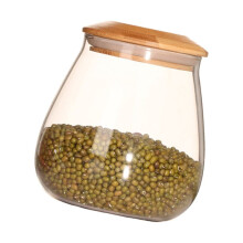 Pilzförmiges Glasgefäß, Getreidebehälter, luftdichter Vorratsbehälter für losen Tee und Kaffeebohnen (400 ml)