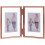 5x7" Folding Double Metal Photo Frame, Double-Sided Glass Hinged Frame, Compatible with Desktop/Tabletop Display 1