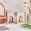 5x7" Folding Double Metal Photo Frame, Double-Sided Glass Hinged Frame, Compatible with Desktop/Tabletop Display 5