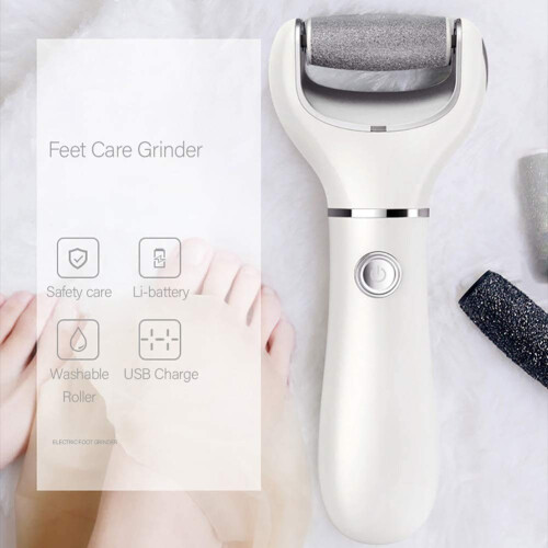 Electric Callus Remover for Dry Cracked Heels Waterproof Pedicure Tool with 3 Replaceable Rollers 2