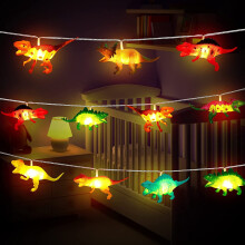 Luzes de corda de dinossauro HESHENG20LED de 3 metros para decoração de quarto de meninos.