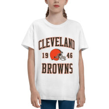 Cle_Browns lasten lyhythihainen paita urheilujalkapallojoukkueen logolla baseball-faneille lahjoja, jotka sopivat pojille ja tytöille