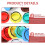 Mizh6pcs Photography Reflector 18cm Camera Light Reflector Colored Studio Reflector 2