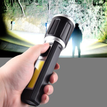 Φακός μπαταρίας LCD Fnyoxu, εξαιρετικά φωτεινός φακός 10000 Lumens, με δυνατότητα ζουμ,