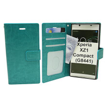 Portofel Crazy Horse compatibil cu Sony Xperia XZ1Compact (G8441) Turcoaz