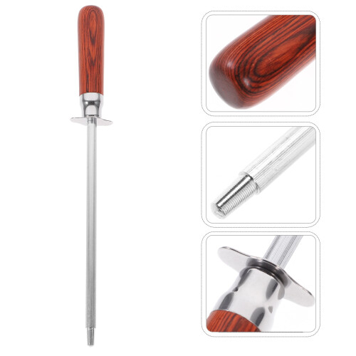 Mizh Stainless Steel Cutter Sharpening Rod Kitchen Cutting Tool Sharpener Practical Cutter Honing Rod 2